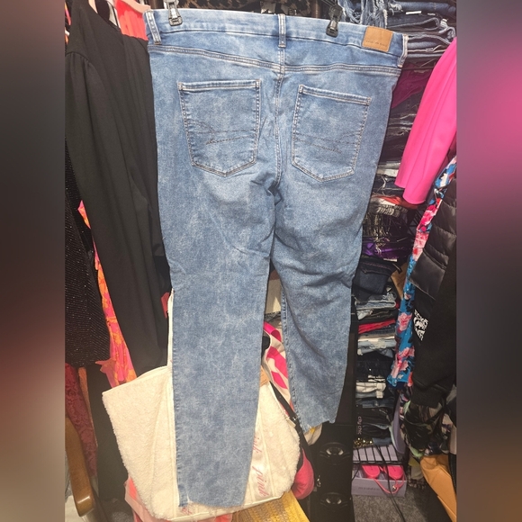 ⚘️Nwot AMERICAN EAGLE Dream Patched Curvy High-Waisted Jegging 18 - Picture 5 of 8
